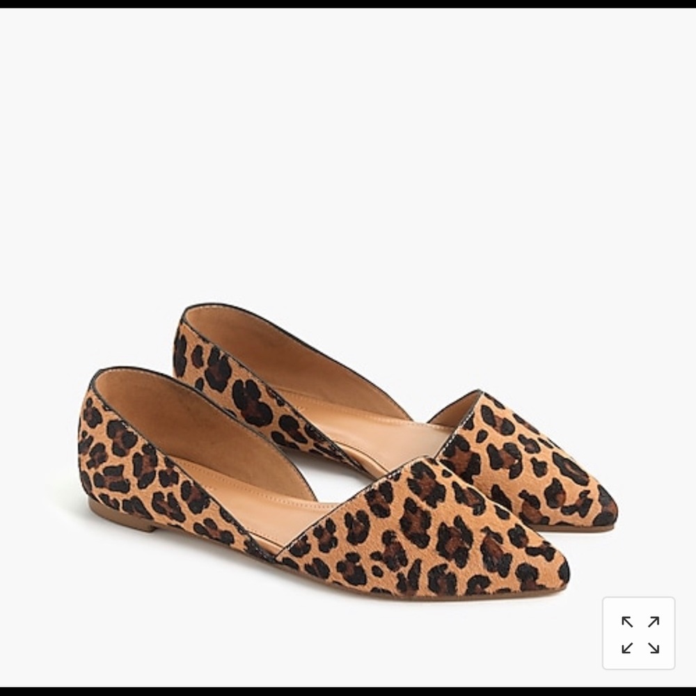 Jcrew calf hair leopard flats
